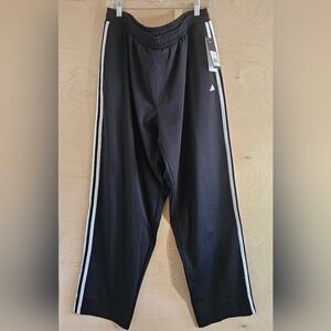 Adidas Mens Black Track Pants with White Stripes Sizs XL